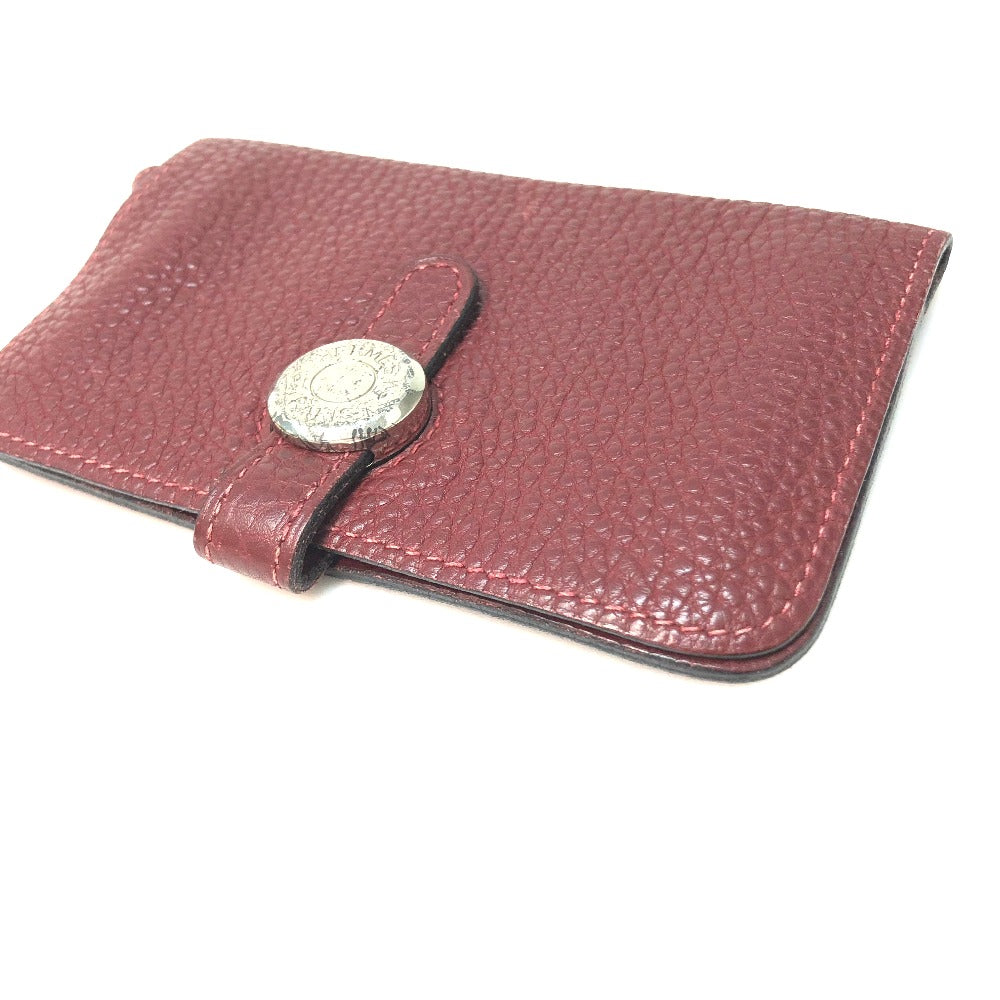 HERMES Coin case Togo Rouge ash Dogon Women