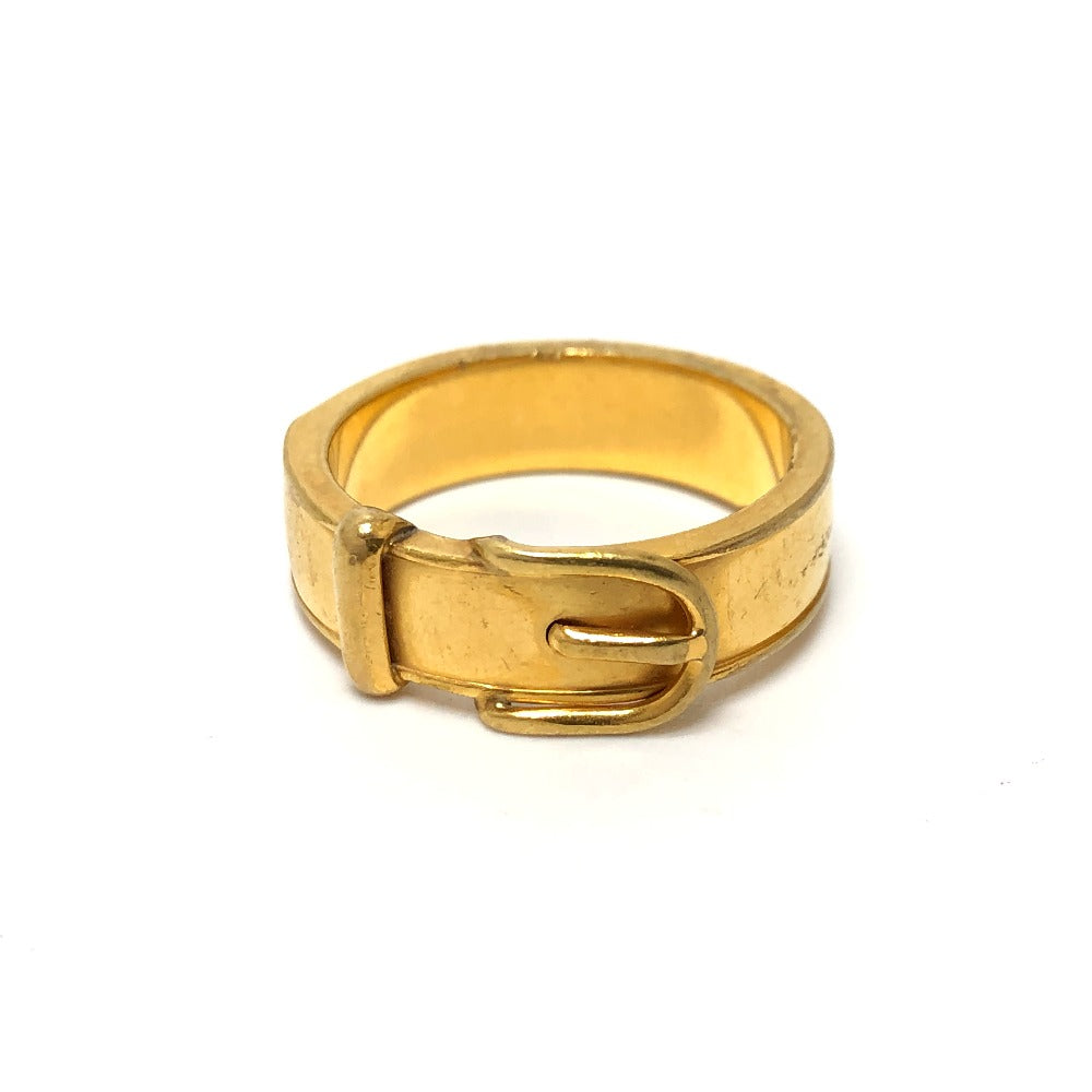 HERMES Scarf ring Gold Plated gold Belt motif