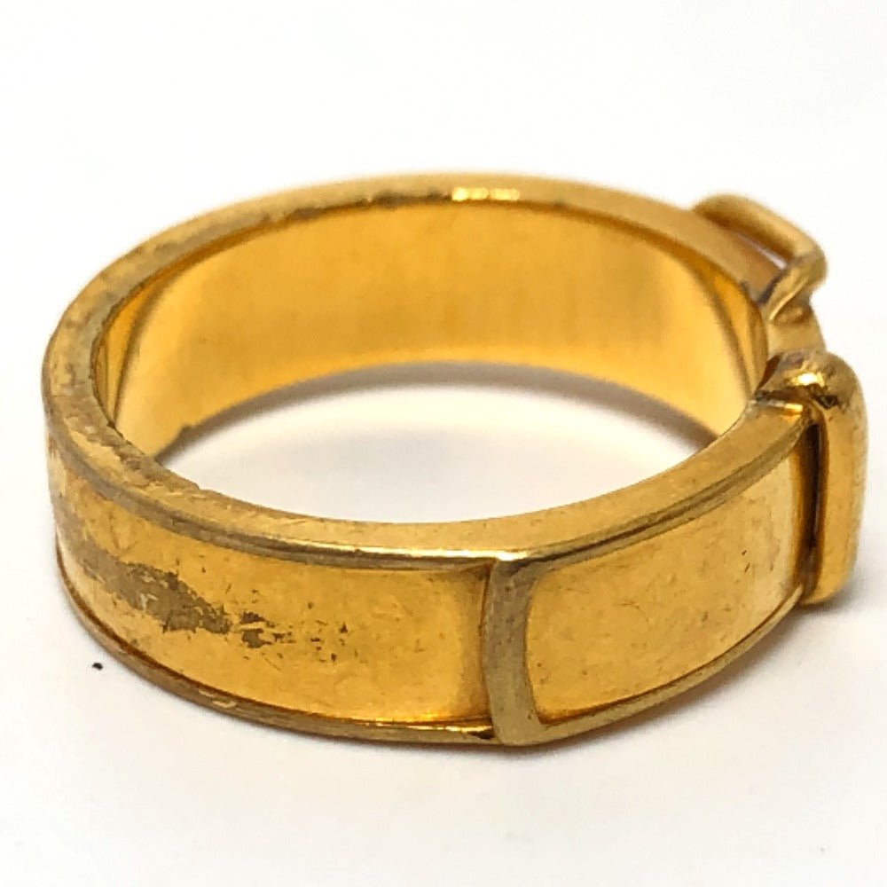 HERMES Scarf ring Gold Plated gold Belt motif