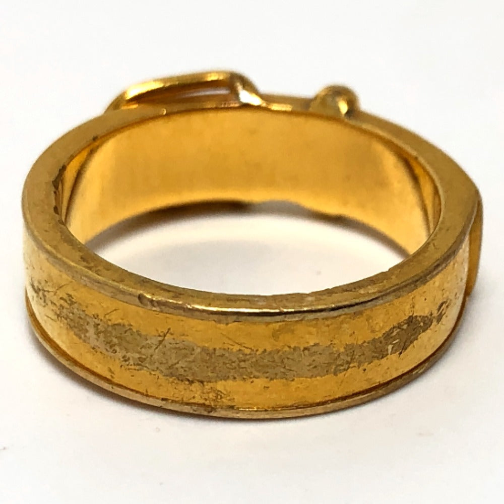 HERMES Scarf ring Gold Plated gold Belt motif