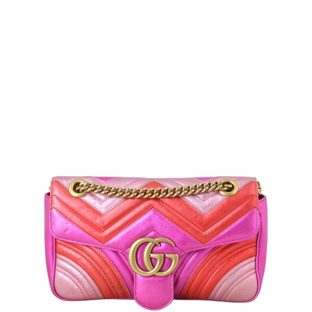 Gucci GG Marmont Matelasse Small Shoulder Bag Metallic