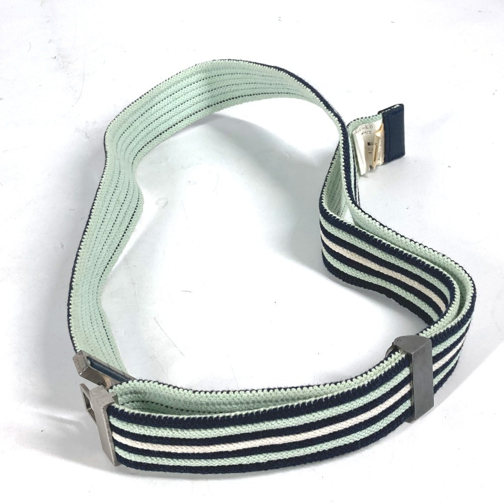 HERMES belt Cotton, Polyester, Rubber Multi striped belt H logo Women(Unisex)
