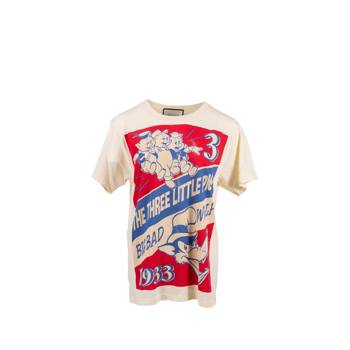 Gucci Size âWhale Three Little Pigsâ Print T-shirt White/Multicolour