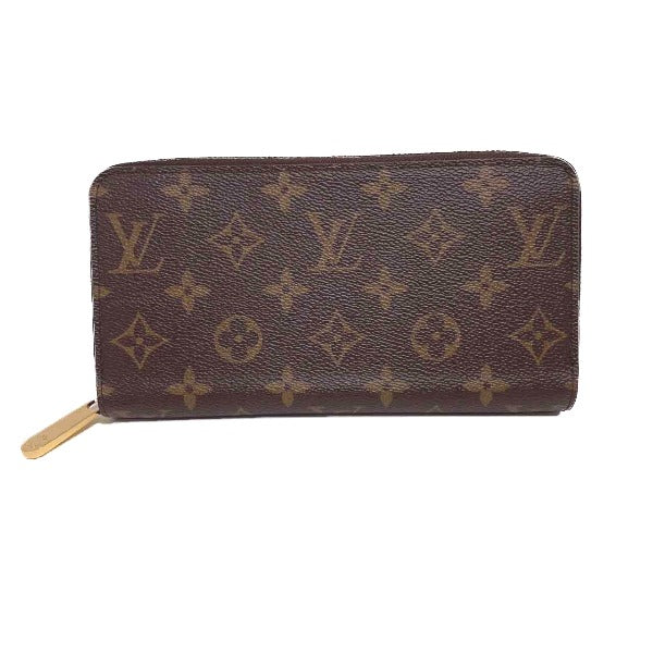 LOUIS VUITTON Long Wallet Purse M41895 Monogram canvas Fuchsia Zip Around Monogram Zippy wallet unisex(Unisex)