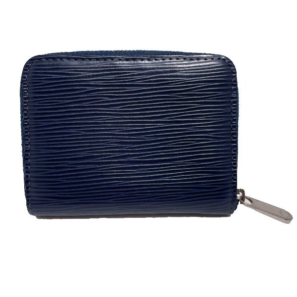 LOUIS VUITTON Coin case M60438 Epi Leather Navy blue Zip around purse Epi mens