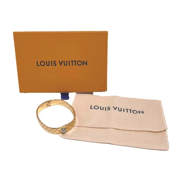 LOUIS VUITTON bracelet M00251 Gold Plated gold Cuff nanogram Monogram Small size Women