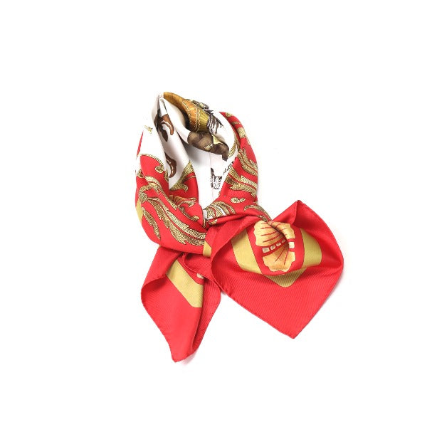 HERMES scarf silk yellow SPRINGS scarf Carre90 Women