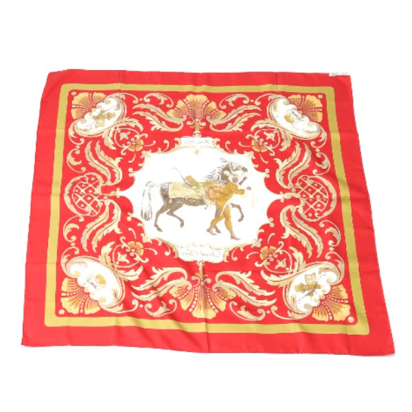 HERMES scarf silk yellow SPRINGS scarf Carre90 Women
