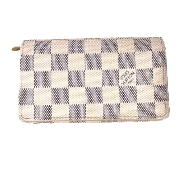 LOUIS VUITTON Bifold Wallet N61744 Damier Azur canvas, leather white Portefeuille Tresol Women(Unisex)