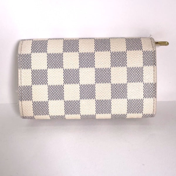 LOUIS VUITTON Bifold Wallet N61744 Damier Azur canvas, leather white Portefeuille Tresol Women(Unisex)