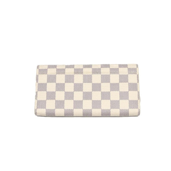 LOUIS VUITTON Long Wallet Purse N63208 Damier Azur Canvas Two-tone (gray) Long Wallet Purse Damier Azur Portefeuille Sara Women