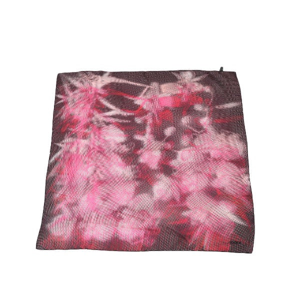 GUCCI scarf silk Pink x Black 100% silk scarf Dot Women