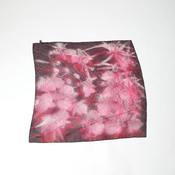 GUCCI scarf silk Pink x Black 100% silk scarf Dot Women