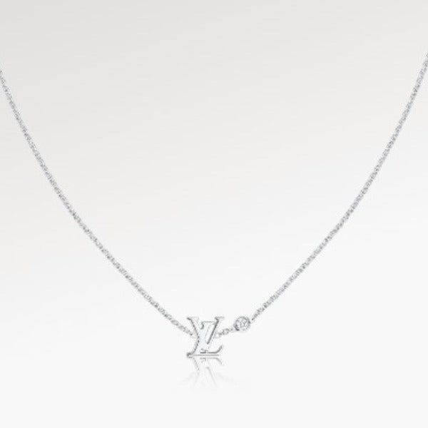 LOUIS VUITTON Necklace Q93653 K18WG, Diamond White gold Pandanti Thief Ideal Blossom LV White gold x diamond 750WG Women