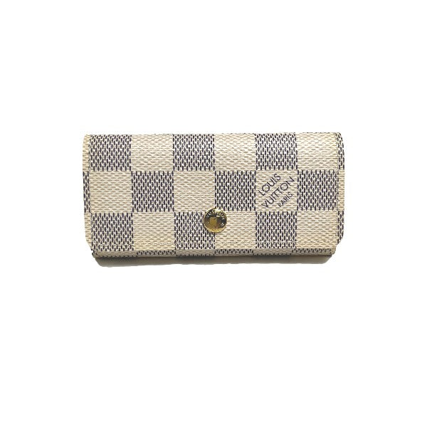 LOUIS VUITTON Key case Key holder  M62630 Damier Azur Canvas Damier Azul Key case for 4 Key holder Damier Azur Multicles4 unisex(Unisex)