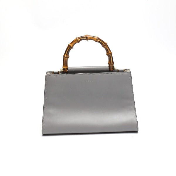 GUCCI Handbag 459076 Bamboo gray 2WAY Bamboo Women