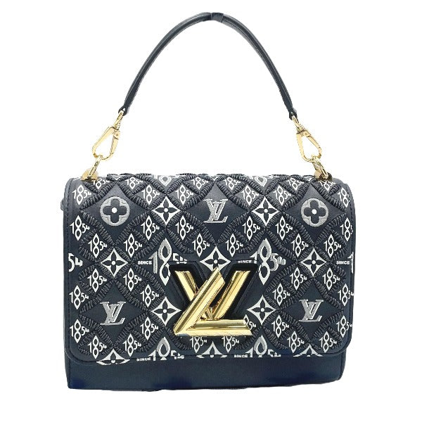 LOUIS VUITTON Shoulder Bag M57442 leather black Since 1854 Twist MM