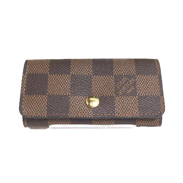 LOUIS VUITTON Key case Key holder  N62631 Damier canvas Brown Key case for 4 Key holder Damier Multicles4 unisex(Unisex)