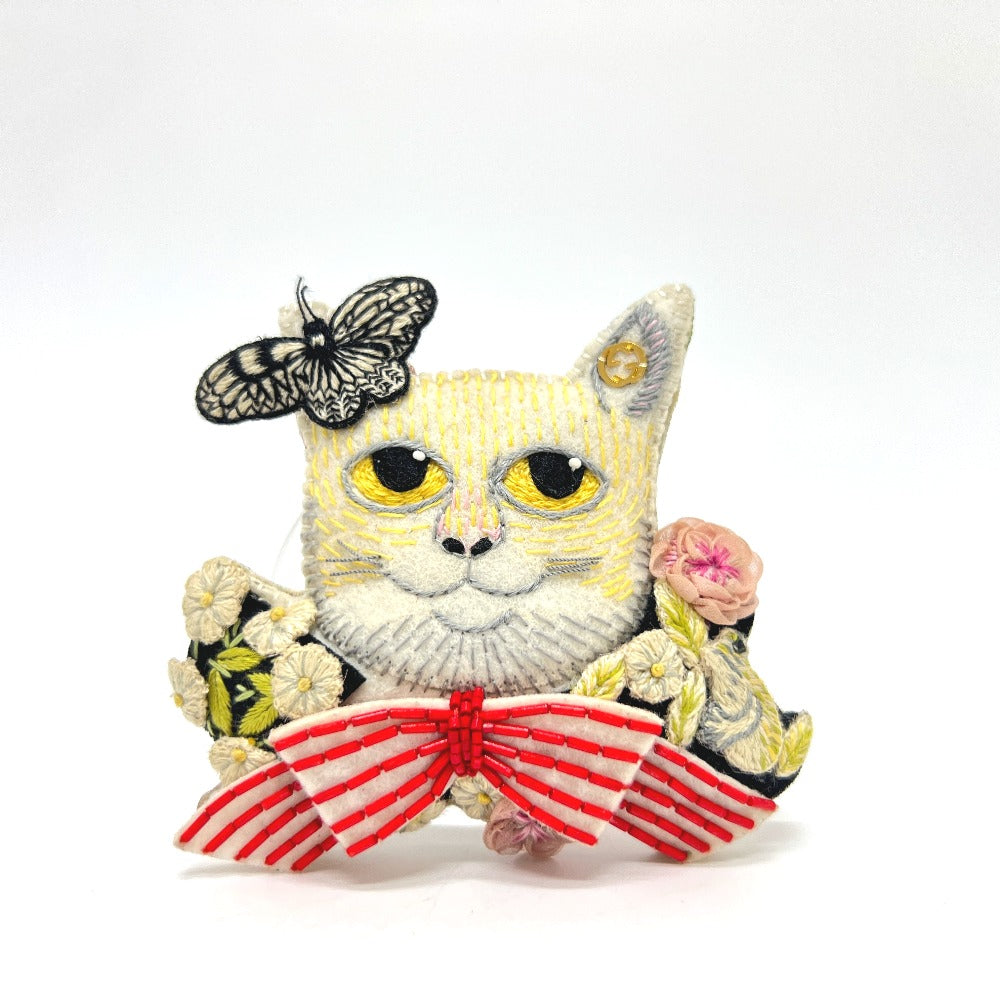 GUCCI Brooch canvas multicolor Yuko Higuchi Cat