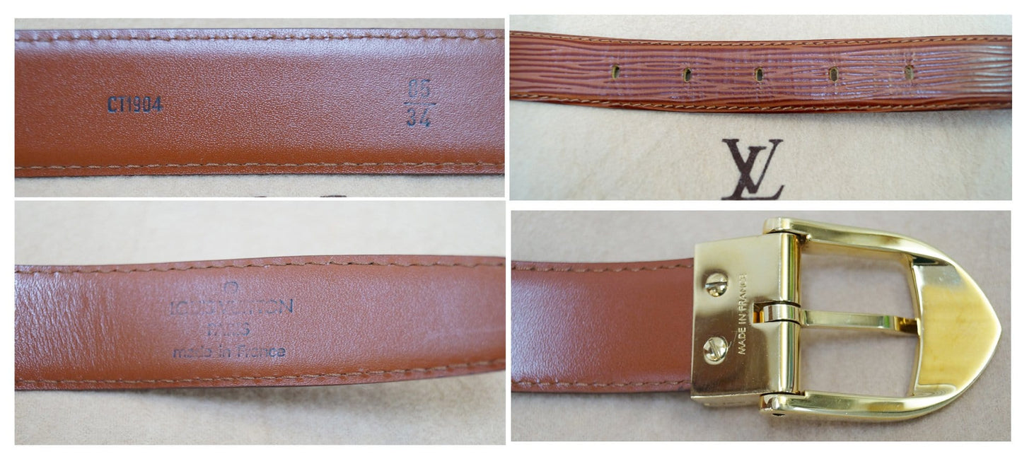 LOUIS VUITTON Epi Pochette Ceinture Tilsitt Waist Bag Brown