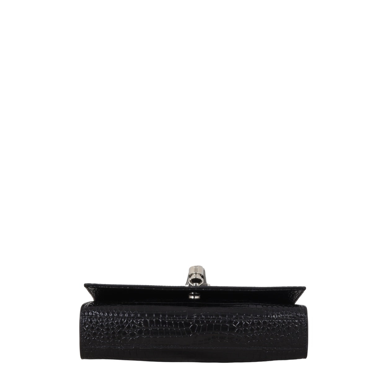 Saint Laurent Kate Tassel Chain Bag Medium Croc-Embossed