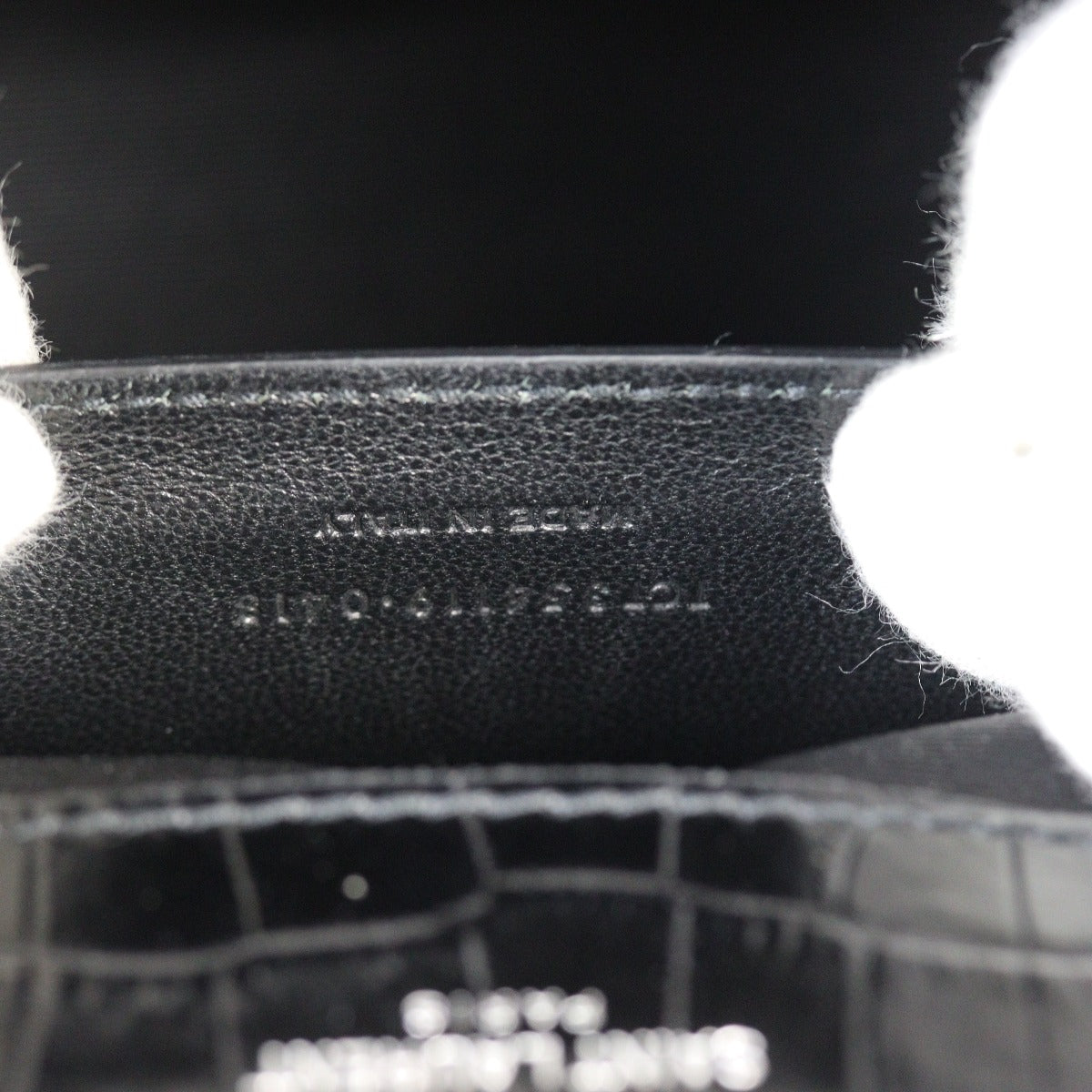 Saint Laurent Kate Tassel Chain Bag Medium Croc-Embossed
