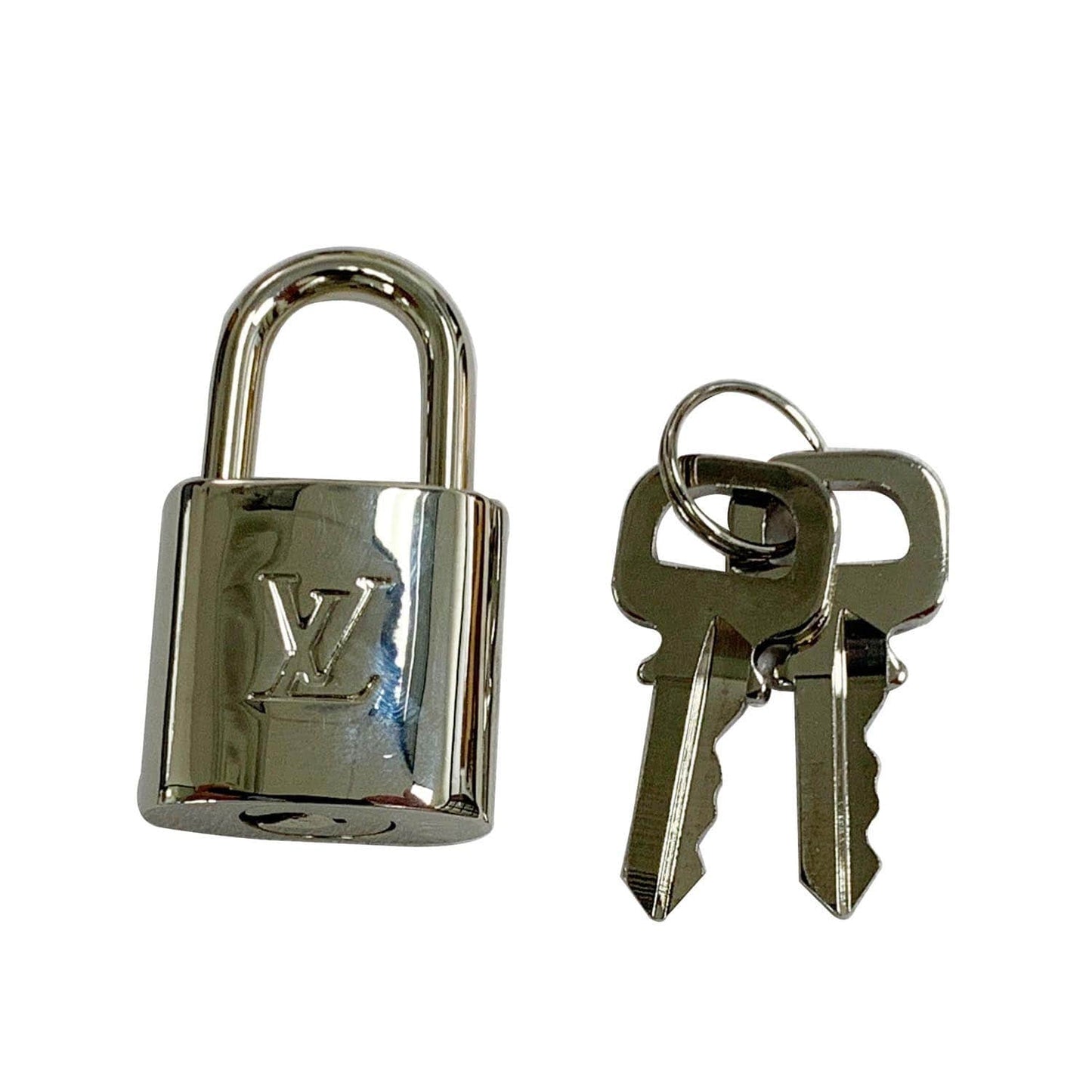 LOUIS VUITTON Padlock and 2 Keys Silver Bag Charm Number 309/310