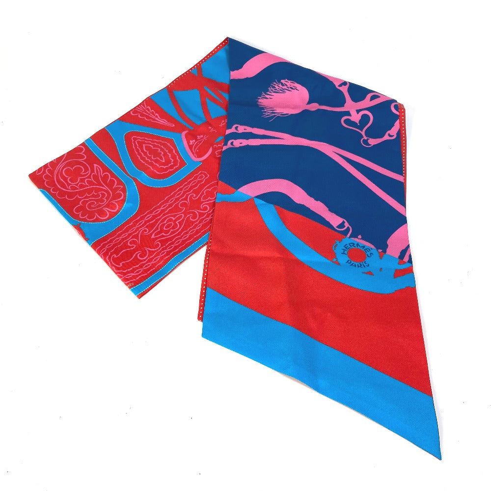 HERMES scarf silk pink Polka dot Maxi Twilly Twilly Women