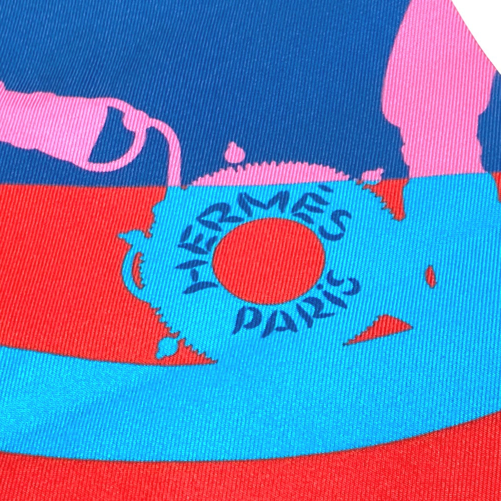 HERMES scarf silk pink Polka dot Maxi Twilly Twilly Women