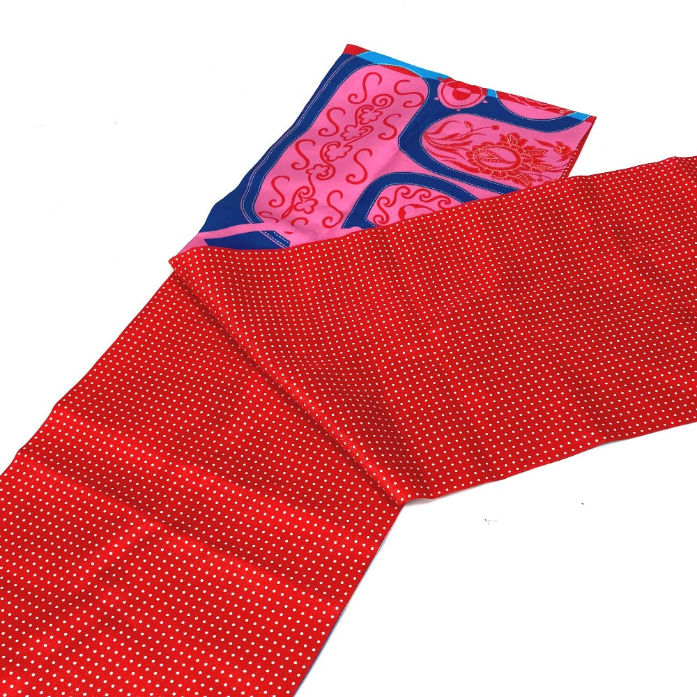 HERMES scarf silk pink Polka dot Maxi Twilly Twilly Women