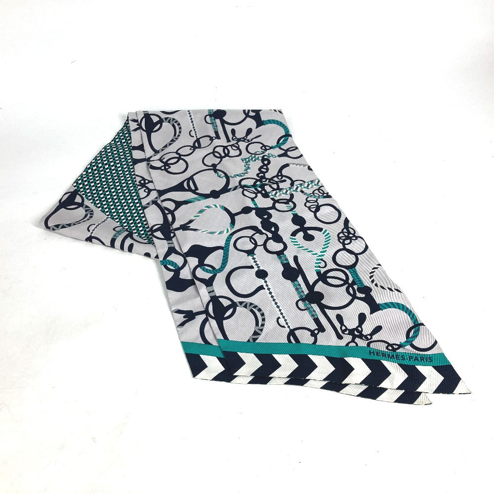 HERMES scarf silk green Maxi Twilly Women