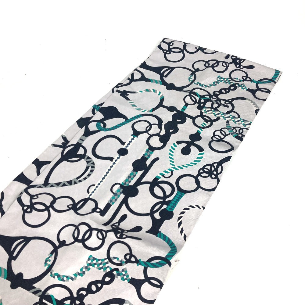 HERMES scarf silk green Maxi Twilly Women