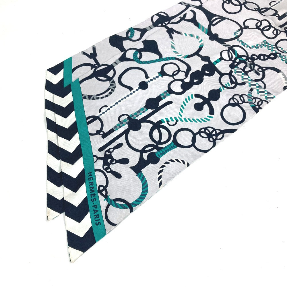 HERMES scarf silk green Maxi Twilly Women