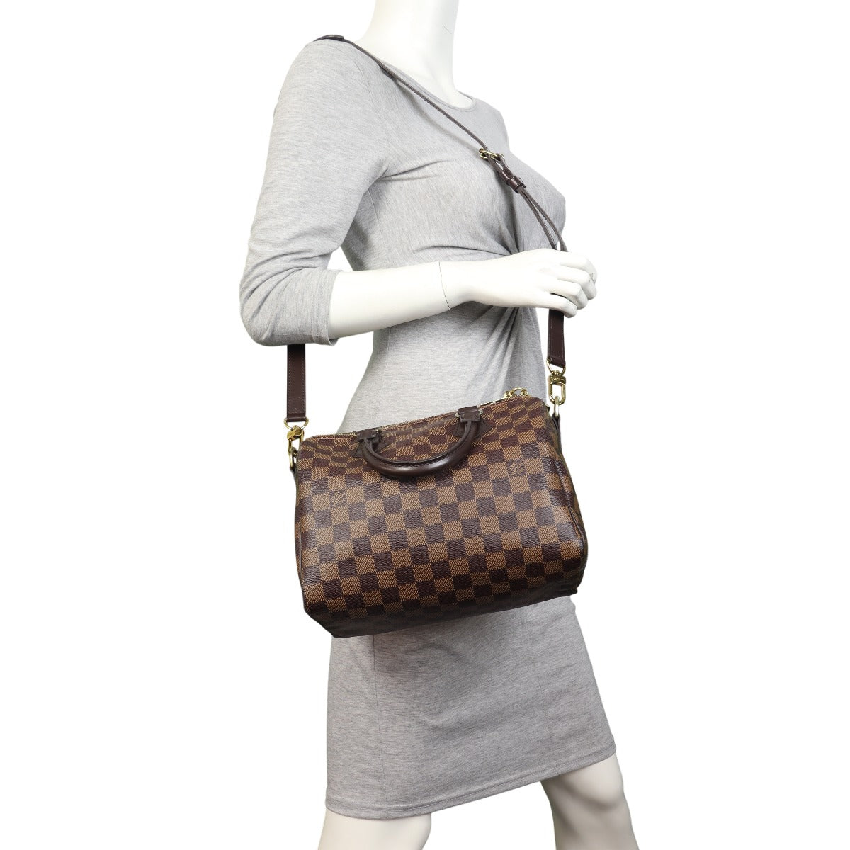 Louis Vuitton Speedy 25 Bandouliere Damier Ebene