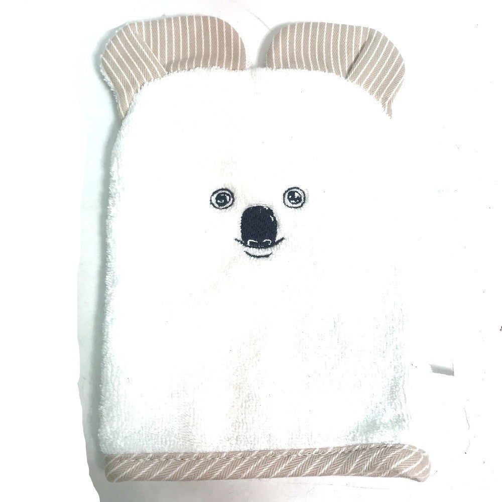 HERMES towel cotton white baby baby Koala washcloth pass-through body mittens Kids