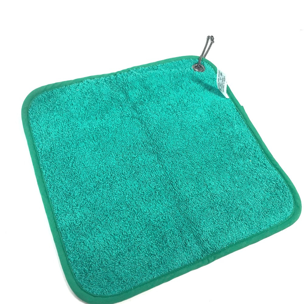 HERMES towel cotton green vintage Bird pattern Women