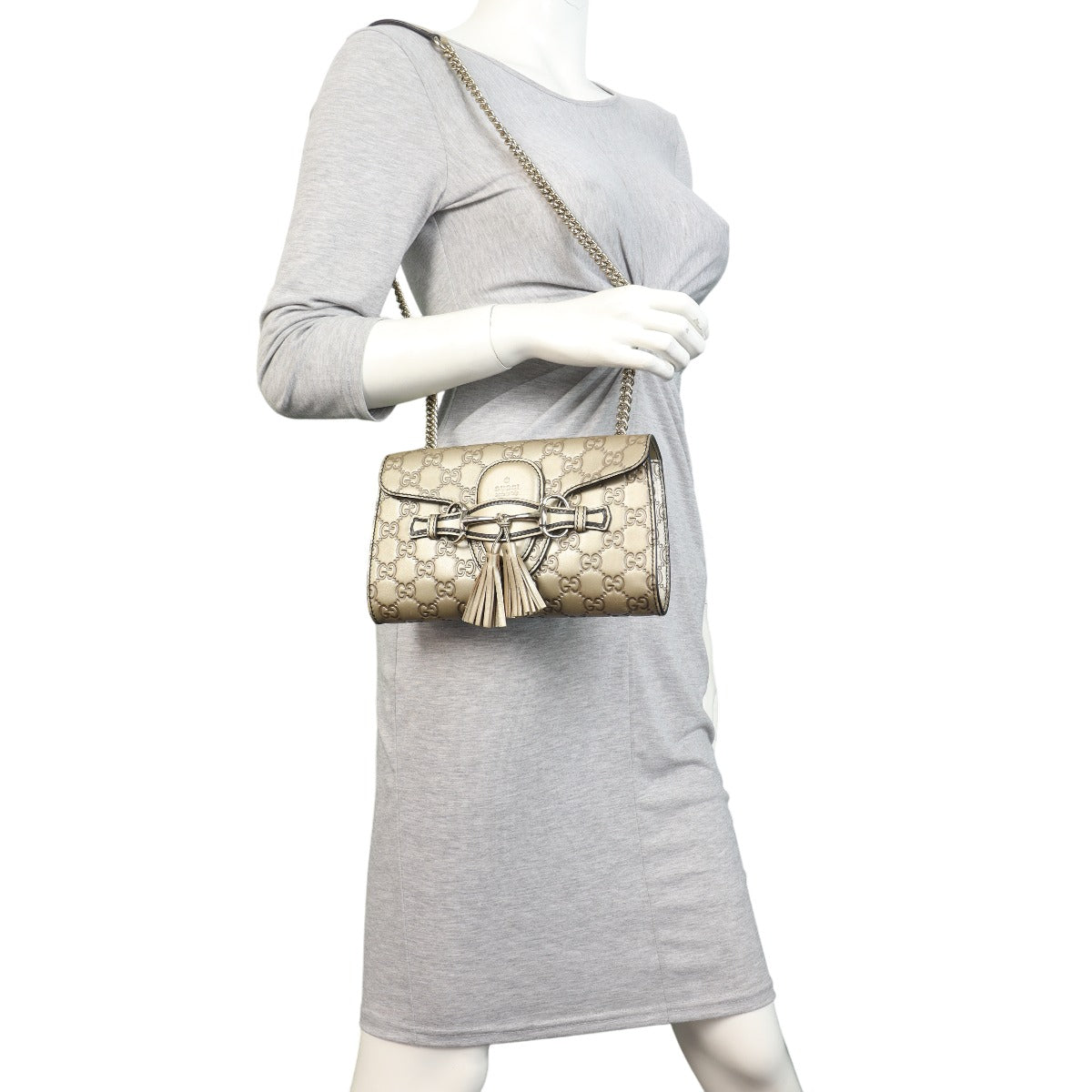 Gucci Emily Guccissima Chain Shoulder Bag