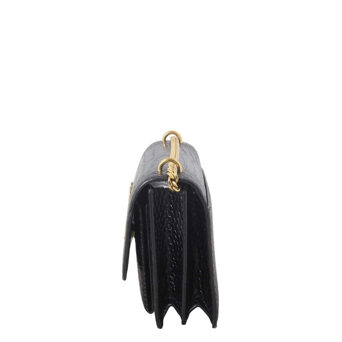 Saint Laurent Sunset Medium Croc-Embossed