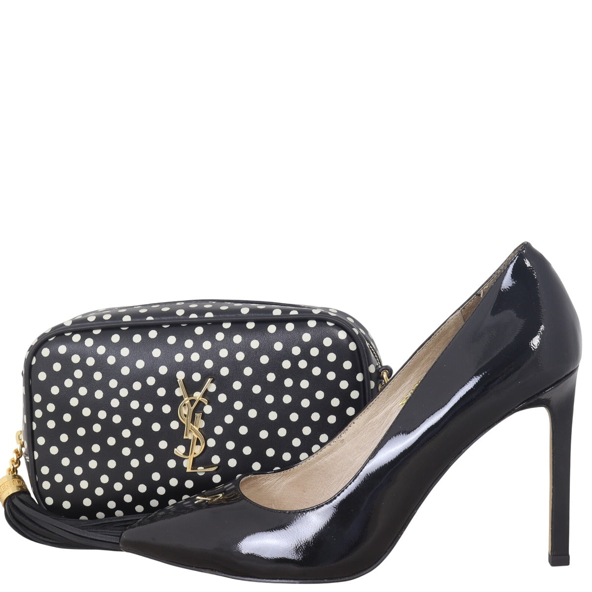 Saint Laurent Lou Mini Camera Bag Polka Dot