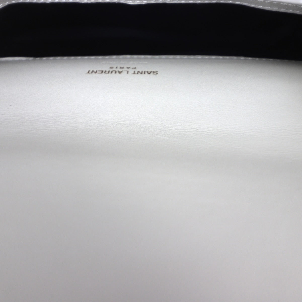 Saint Laurent Cassandre Phone Holder on Chain Croc Embossed