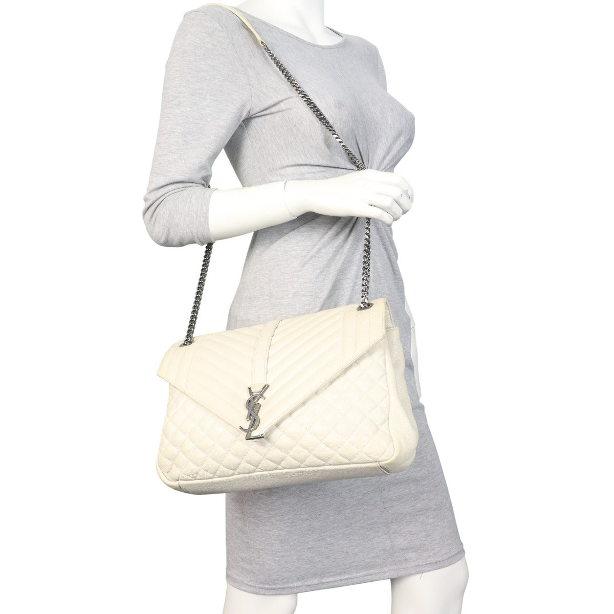 Saint Laurent Tri-Quilt Soft Envelope Bag Large