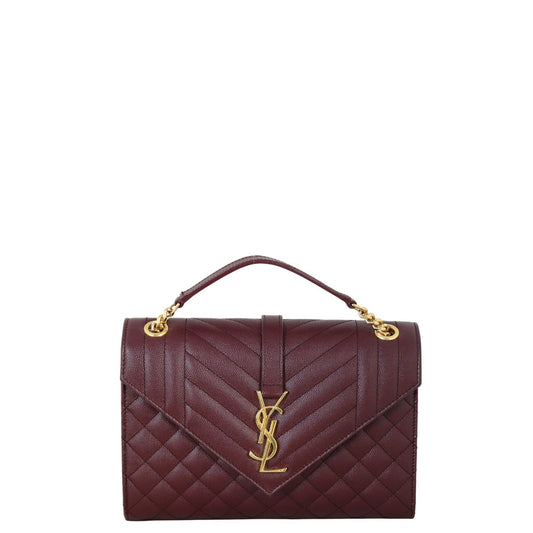 Saint Laurent Monogram Mix Matelasse Envelope Chain Bag Medium