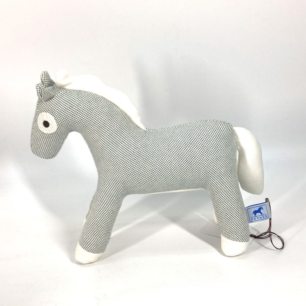 HERMES Plush Doll cotton blue horse cheval Cheval Honore Epoppe Horse Kids