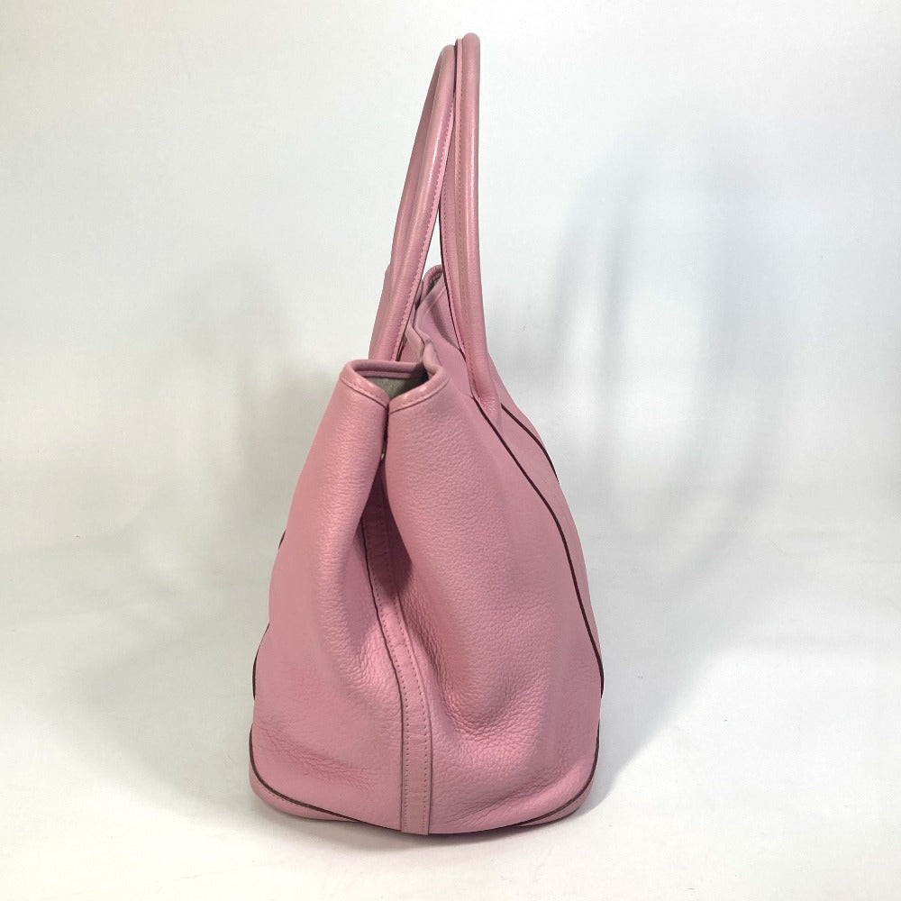 HERMES Tote Bag leather pink Garden party PM Tote Bag Women