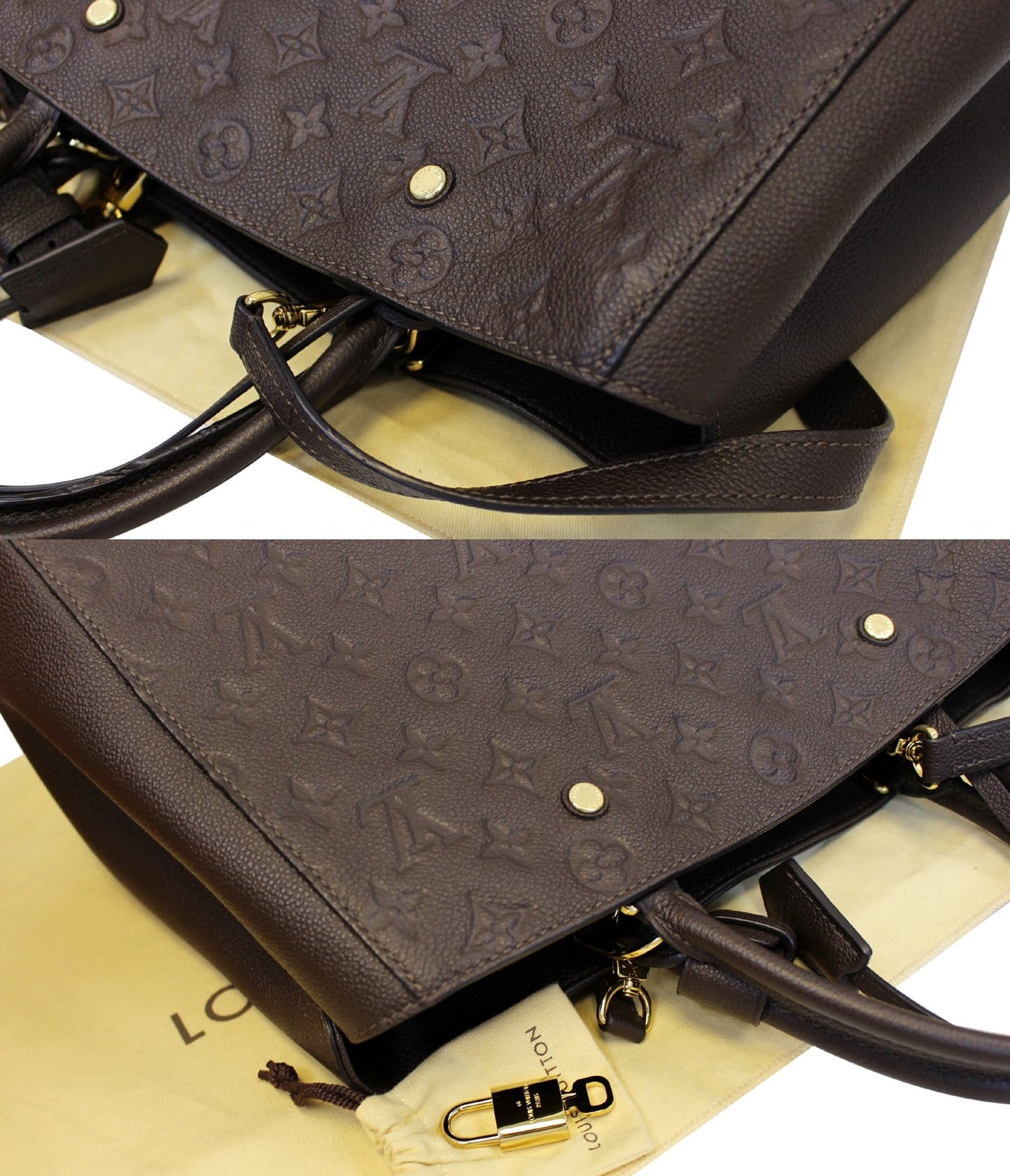 LOUIS VUITTON Terre Monogram Empreinte Montaigne GM Shoulder Bag
