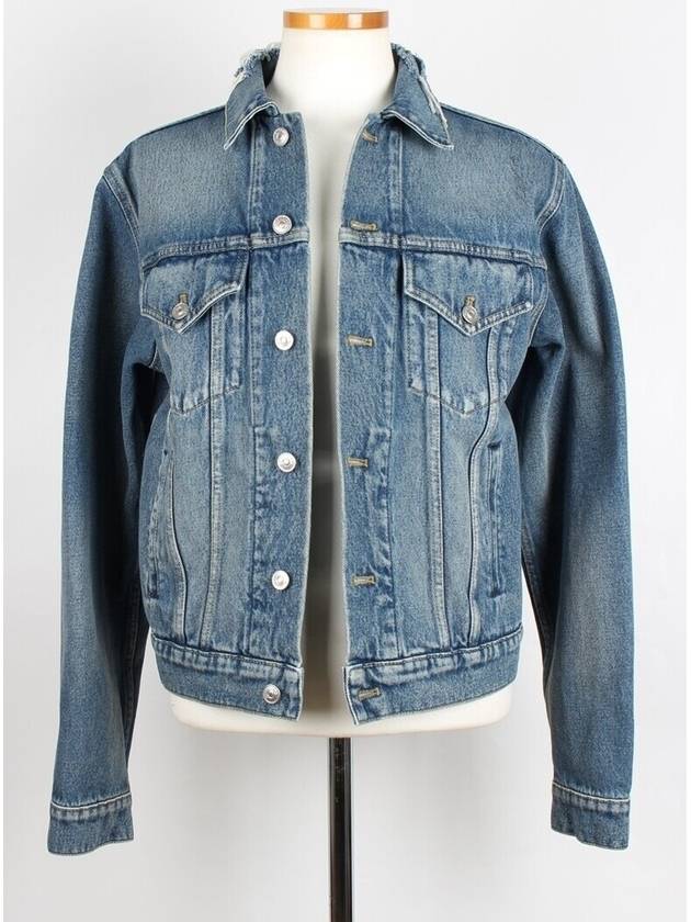 Luxury Balenciaga Trending 2025 wave logo denim jacket 50