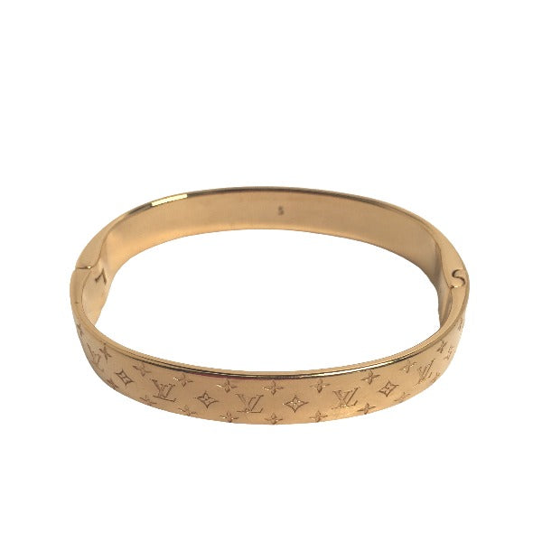 LOUIS VUITTON bracelet M00251 Gold Plated gold Cuff nanogram Monogram Small size Women S