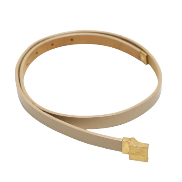 LOUIS VUITTON belt PVC, Leather beige belt Saintur Women