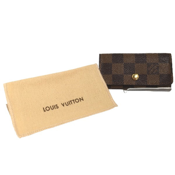 LOUIS VUITTON Key case Key holder  N62631 Damier canvas Brown Key case for 4 Key holder Damier Multicles4 unisex(Unisex)