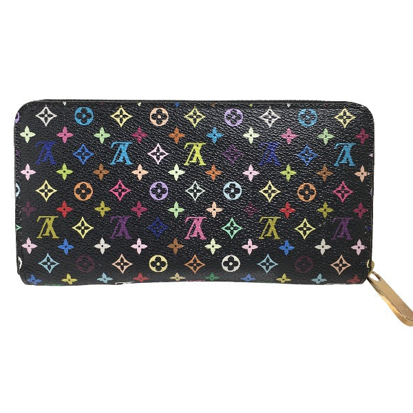 LOUIS VUITTON Long Wallet Purse M60050 Monogram canvas, leather Multicolor x noir Long Wallet Purse Monogram multicolor Zippy wallet Women(Unisex)